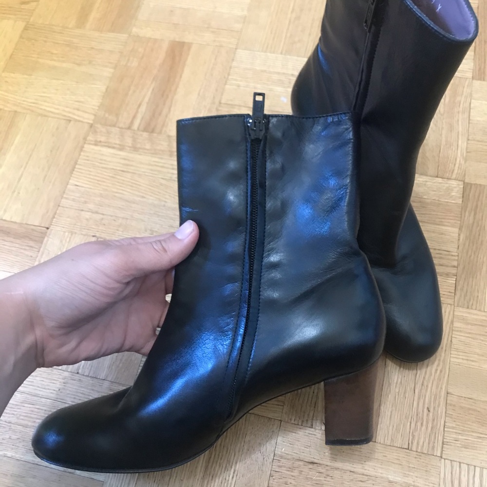 Robert Clergerie Midnight Black Ankle Booties - Picture 4 of 7
